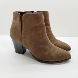 Franco Sarto Appeal Brown Leather Ankle Boots